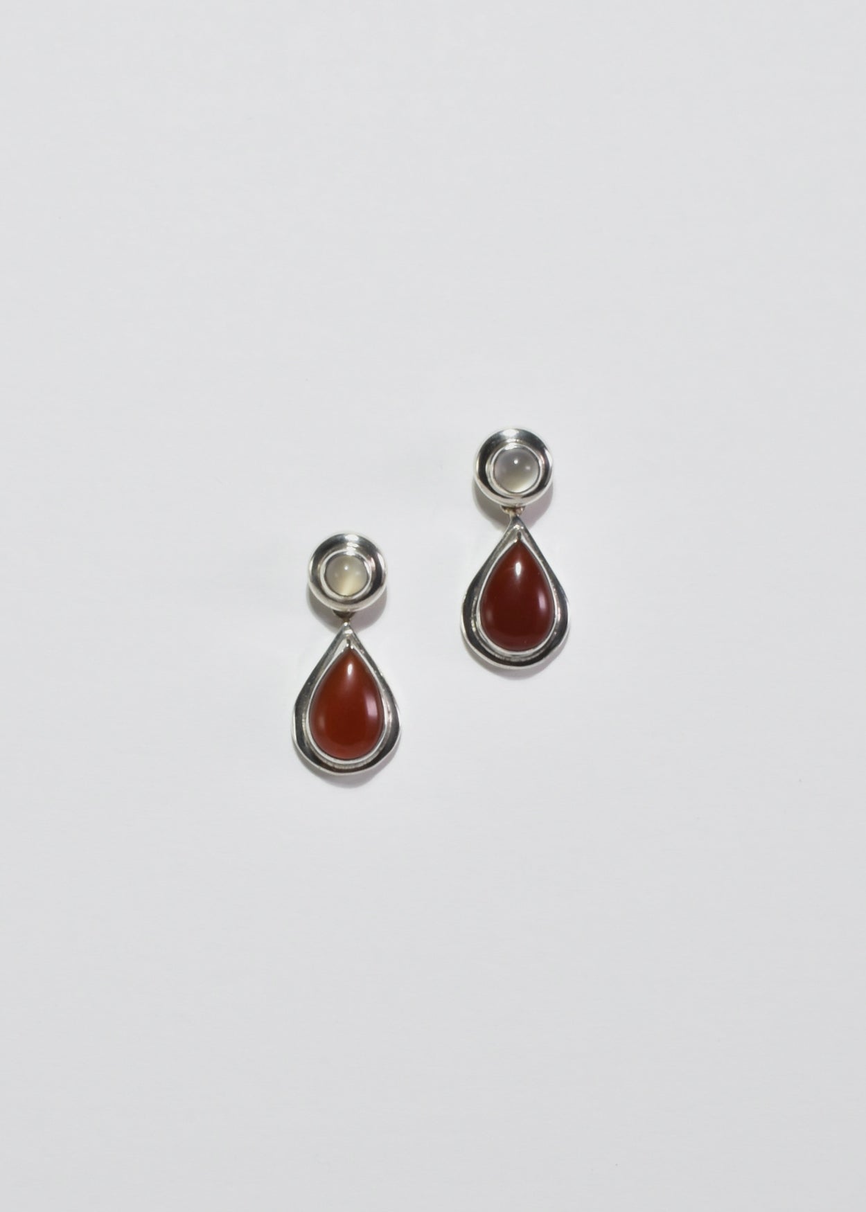Carnelian Moonstone Earrings