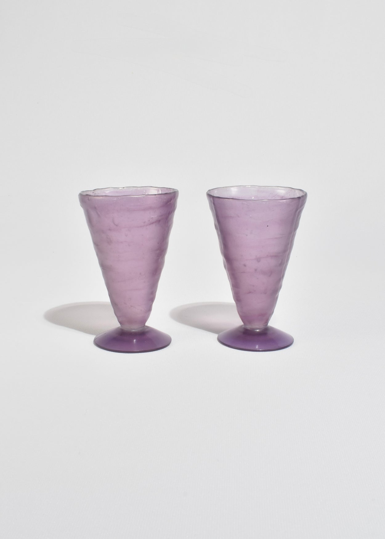 Lavender Stemmed Glass Set
