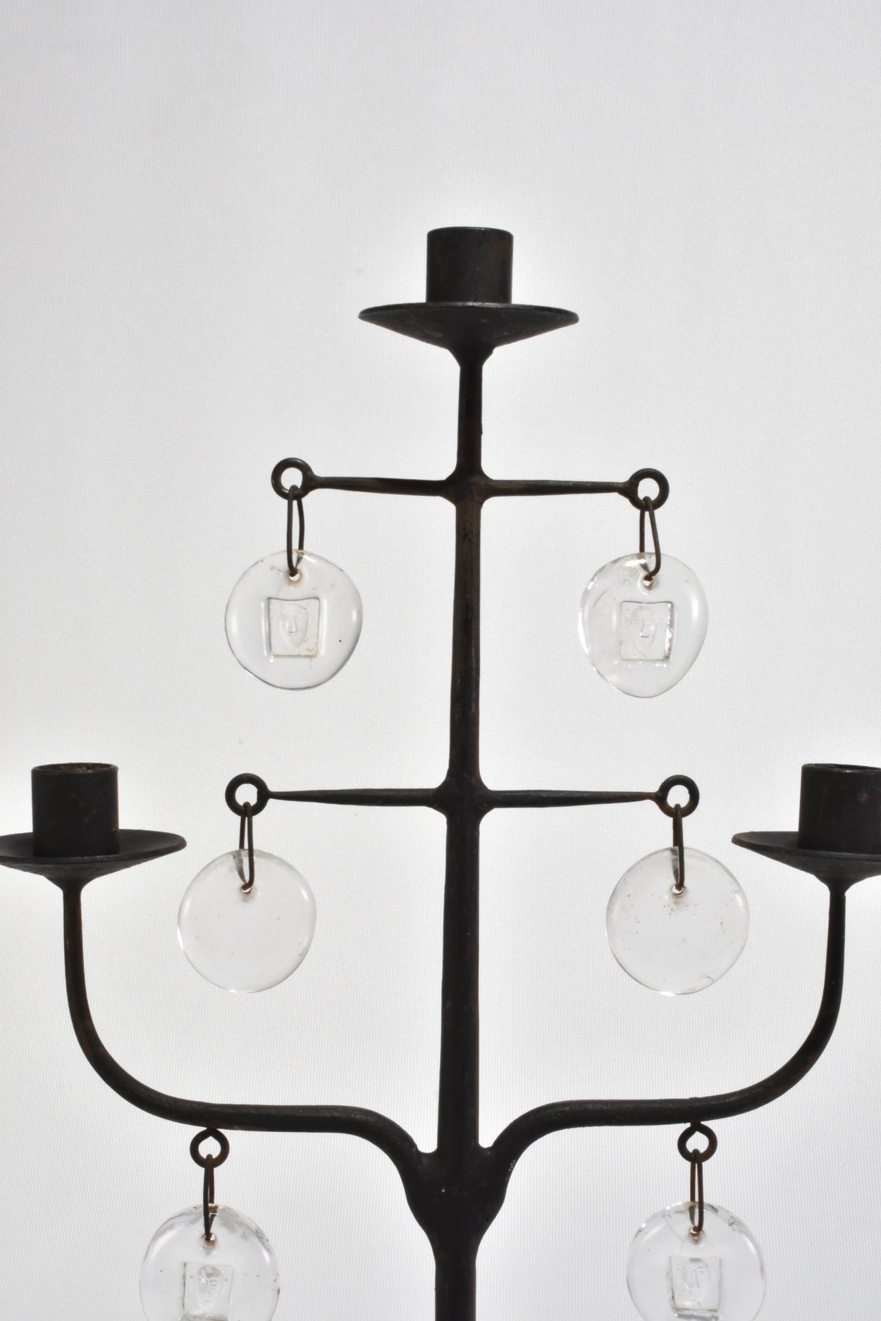 Iron and Glass Candelabra By Erik Höglund