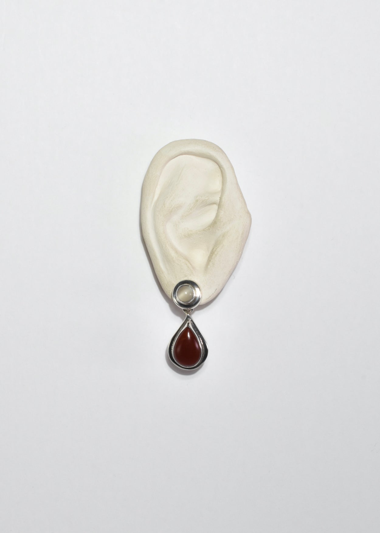 Carnelian Moonstone Earrings