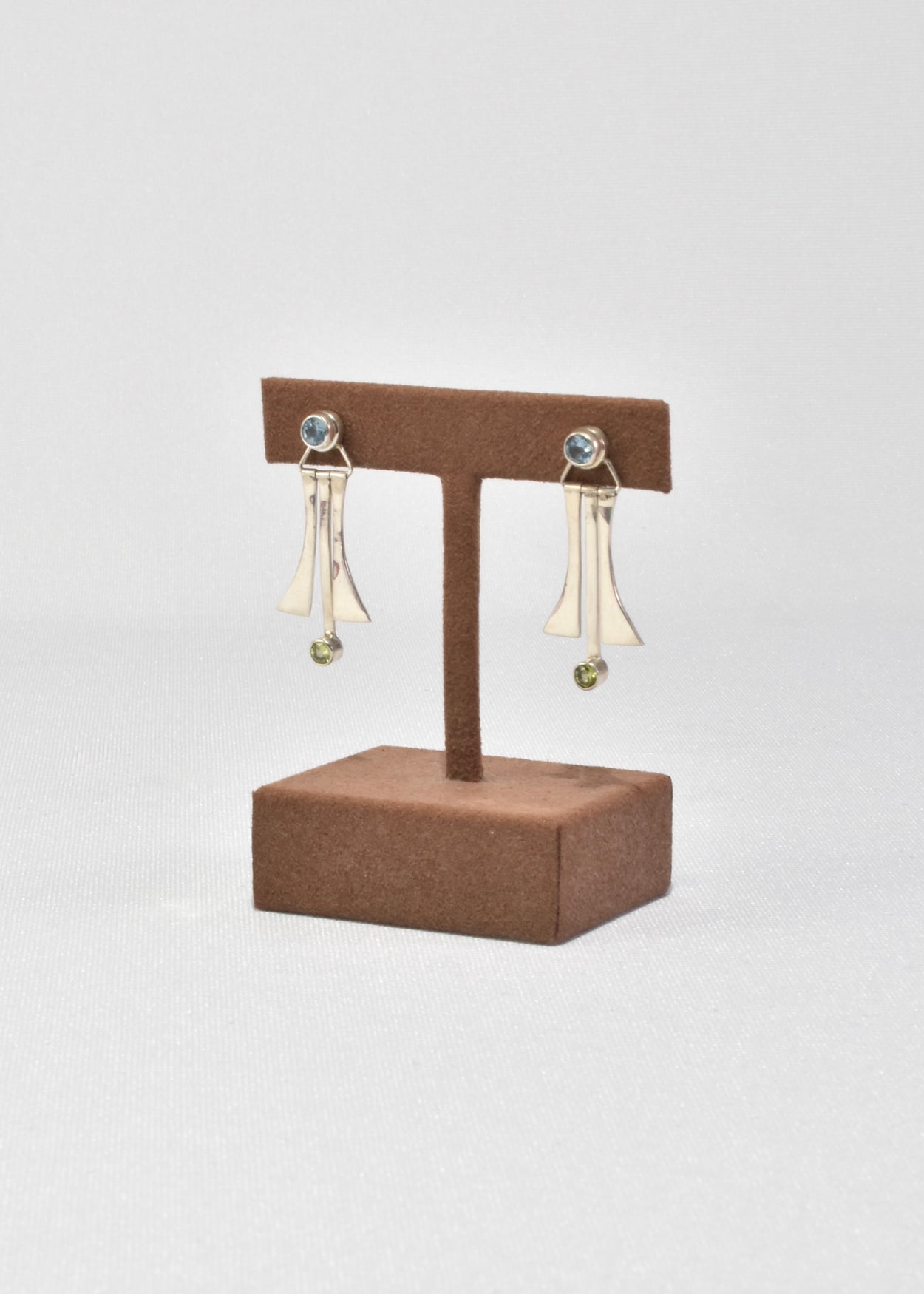 Topaz Peridot Fringe Earrings