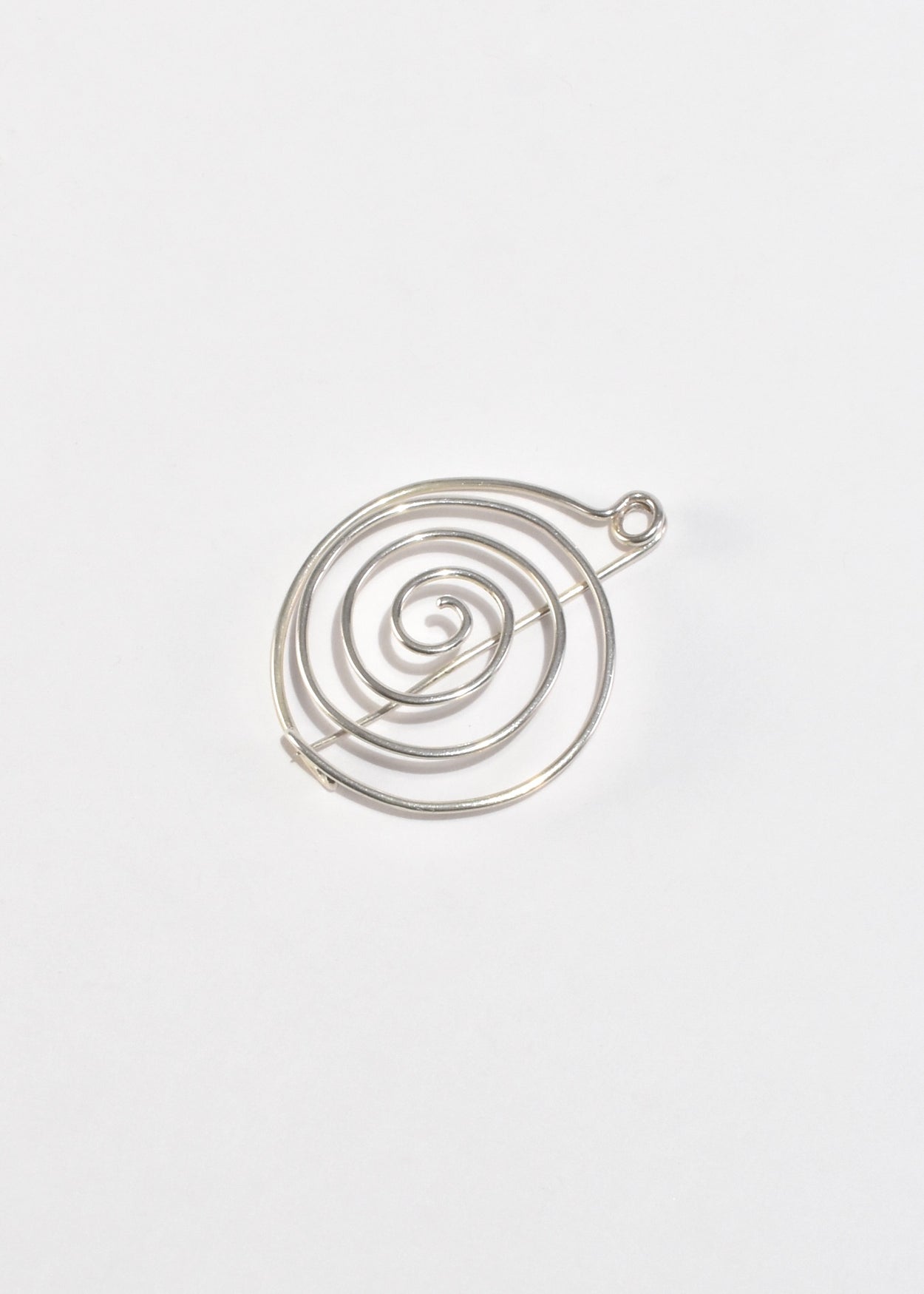 Sterling Spiral Brooch