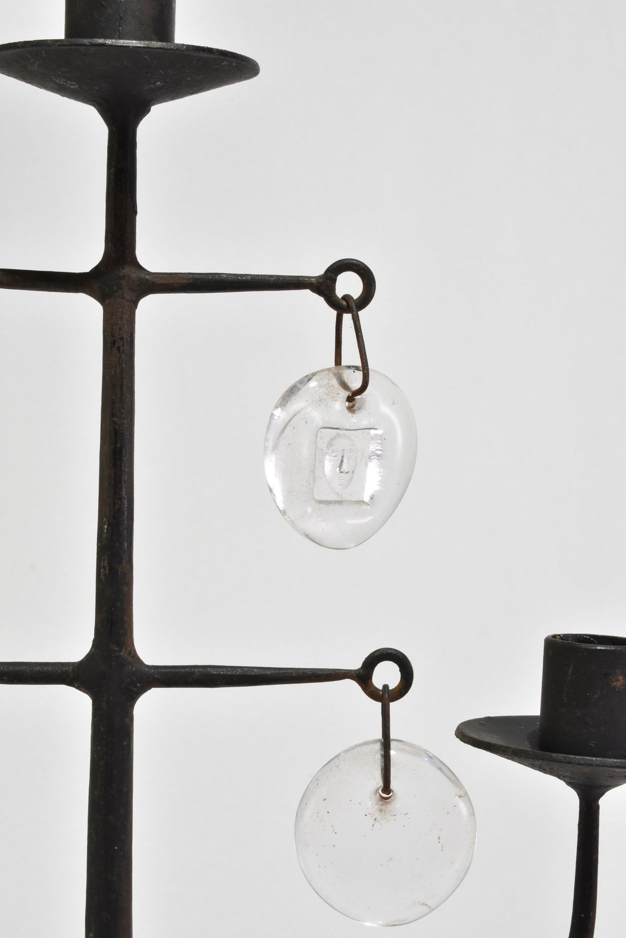 Iron and Glass Candelabra By Erik Höglund