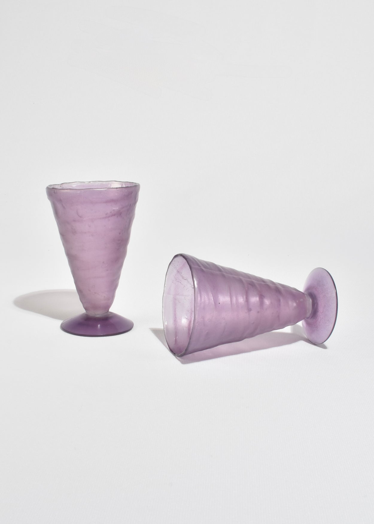 Lavender Stemmed Glass Set