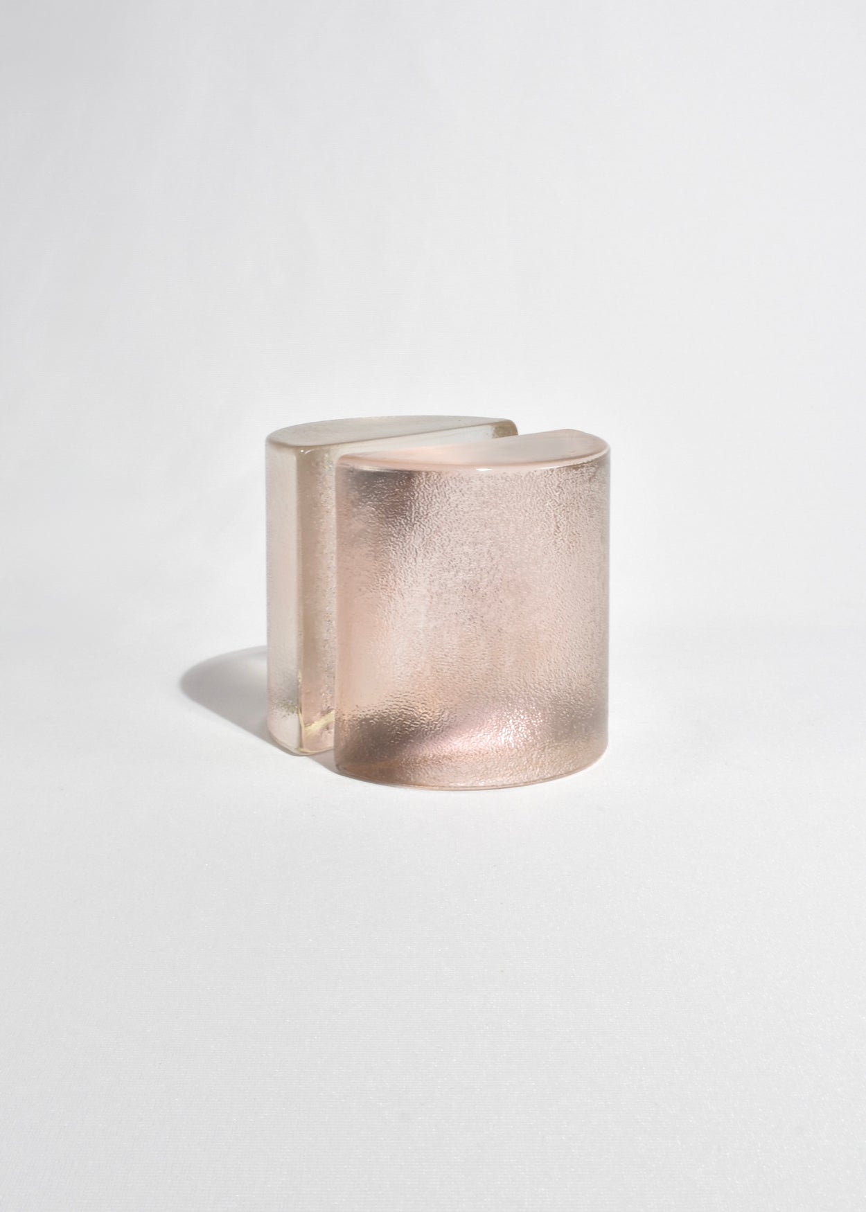 Textured Half Moon Glass Bookends