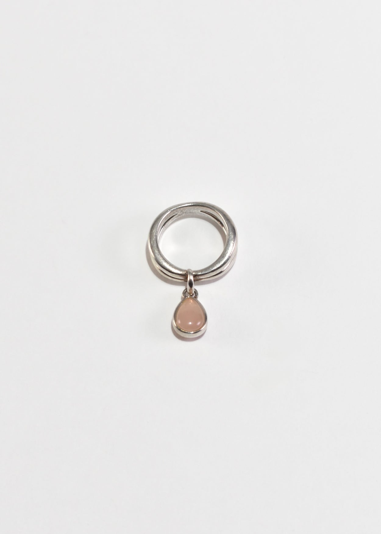 Rose Quartz Teardrop Ring