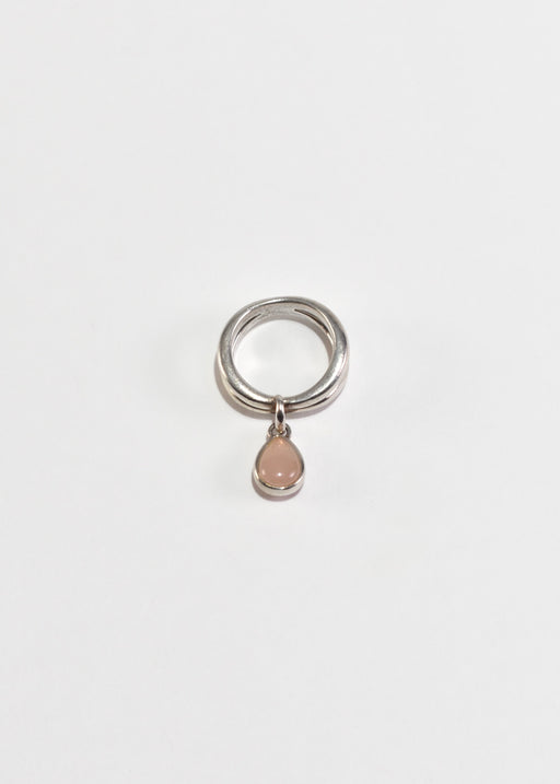 Rose Quartz Teardrop Ring
