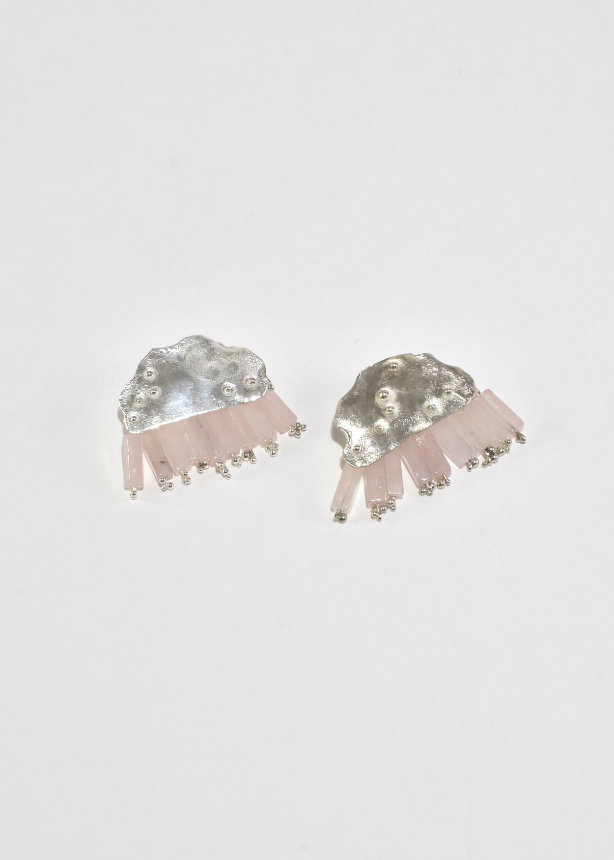 Rose Quartz Tassel Earrings