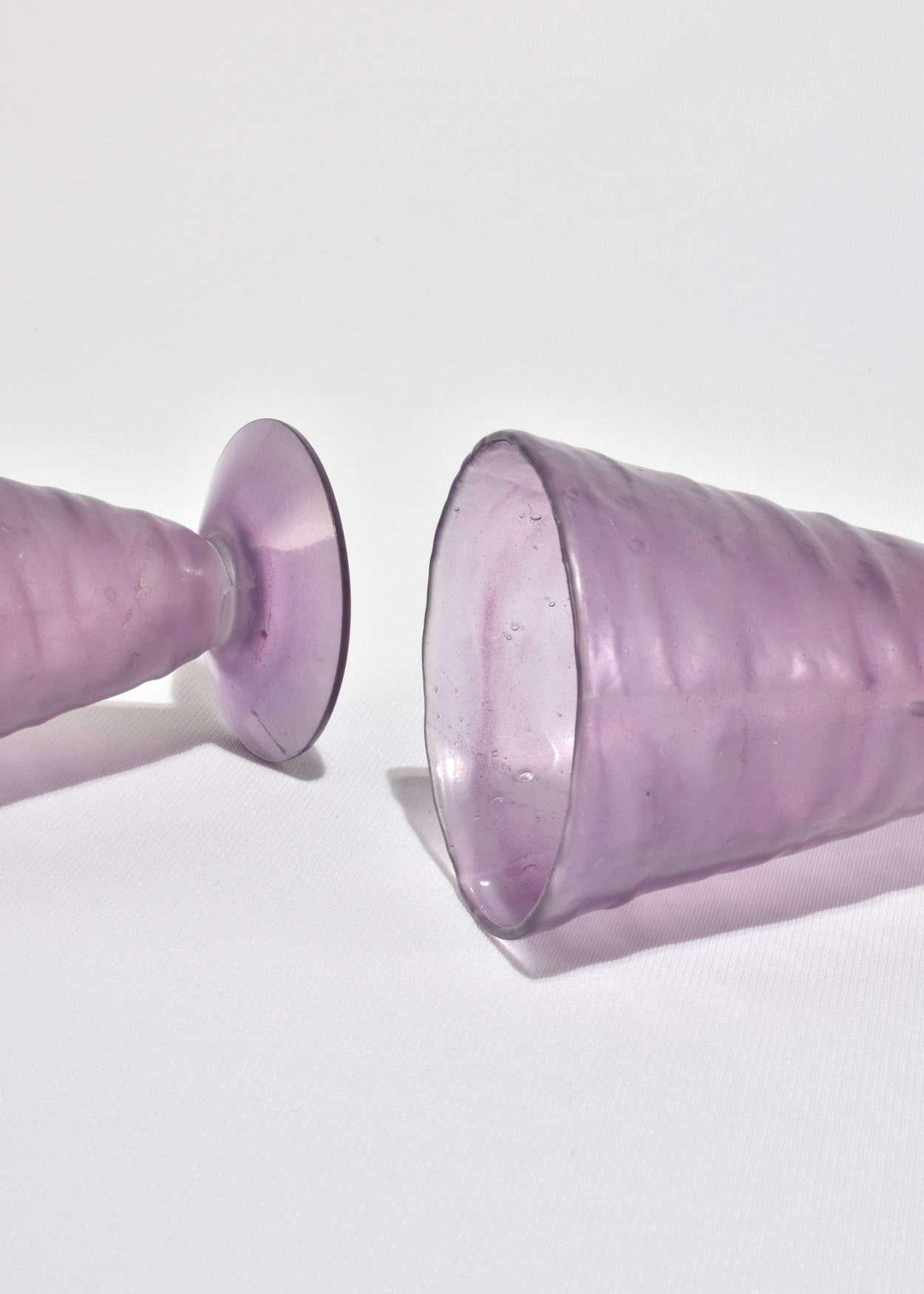 Lavender Stemmed Glass Set