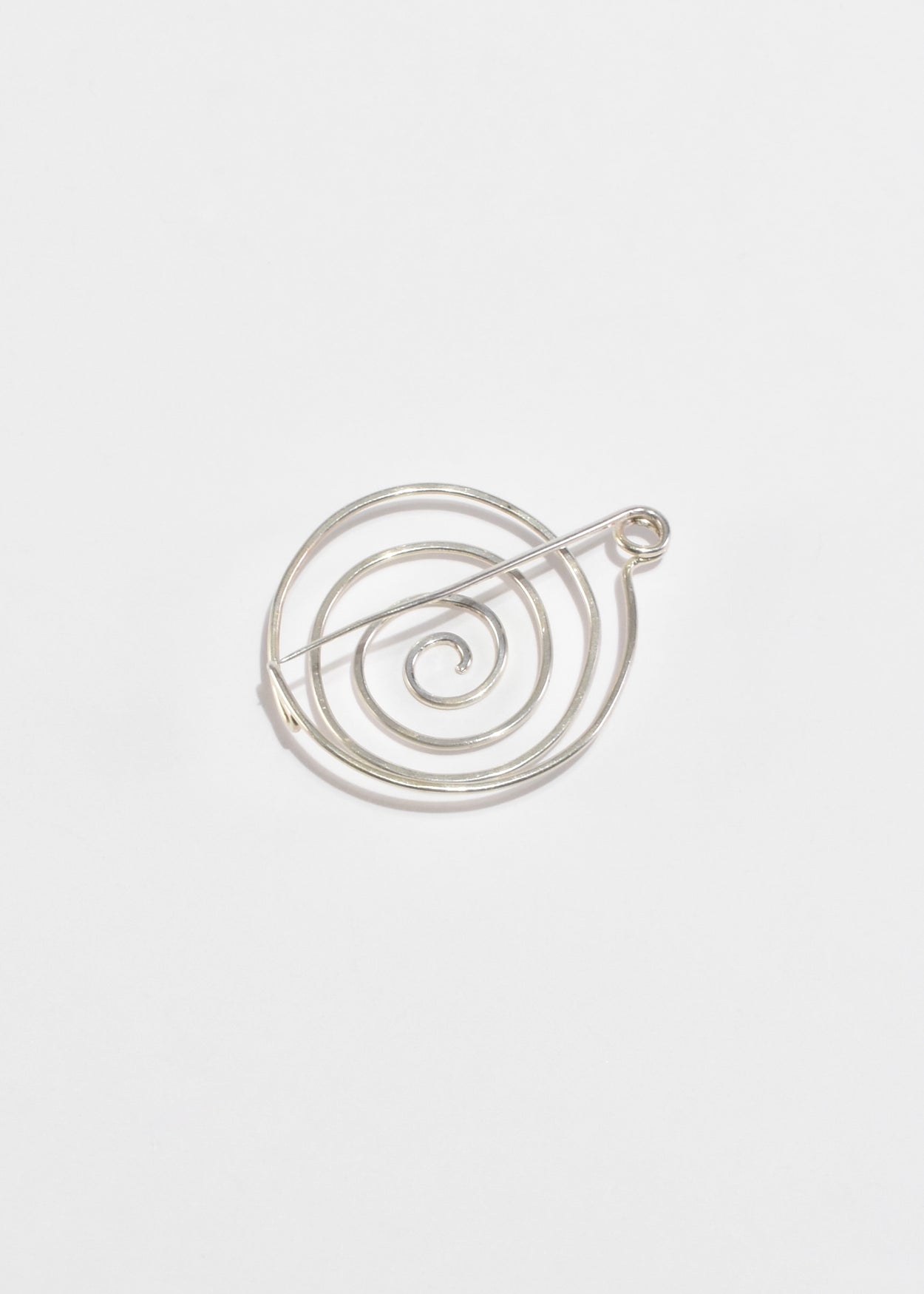 Sterling Spiral Brooch