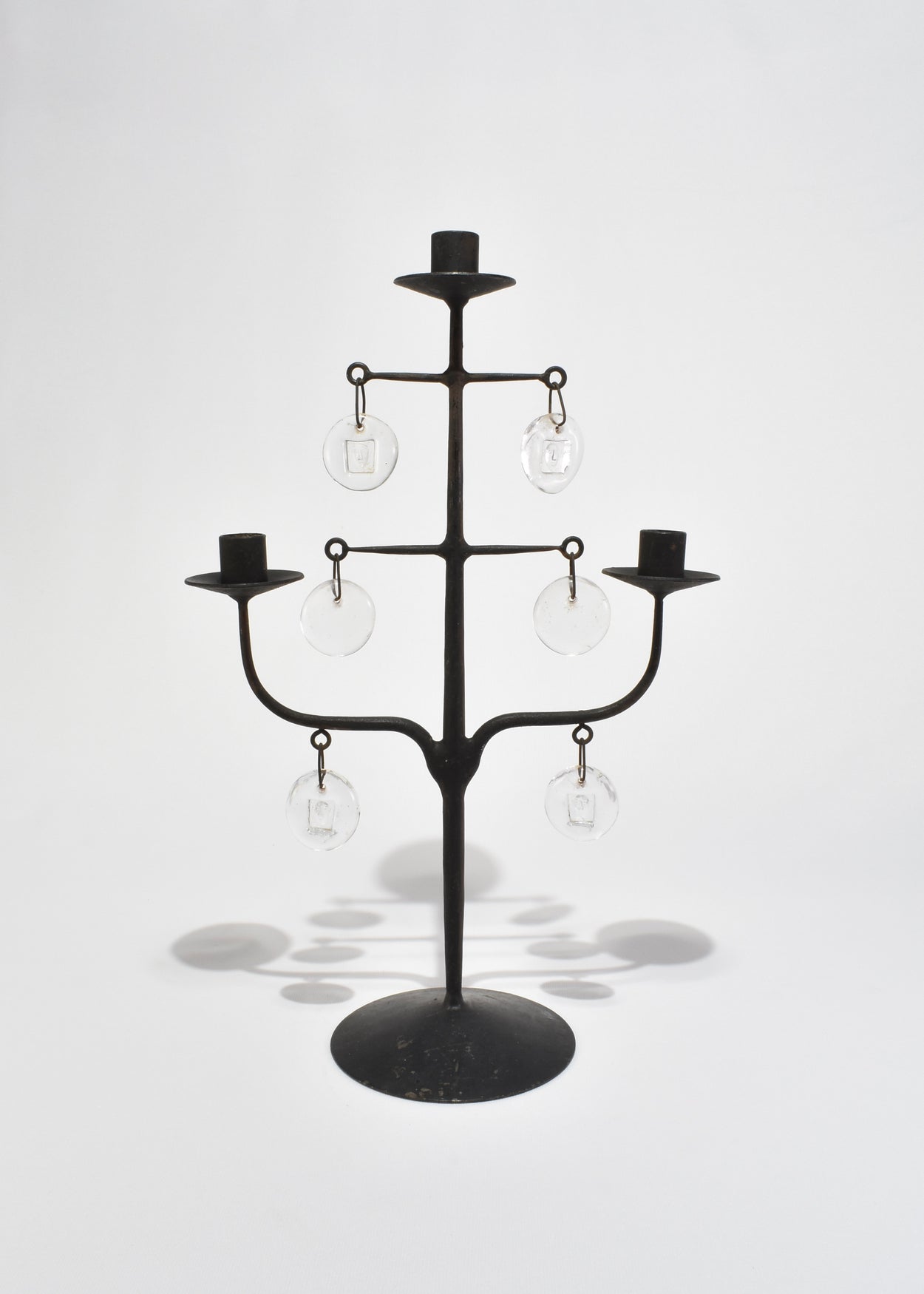 Iron and Glass Candelabra By Erik Höglund