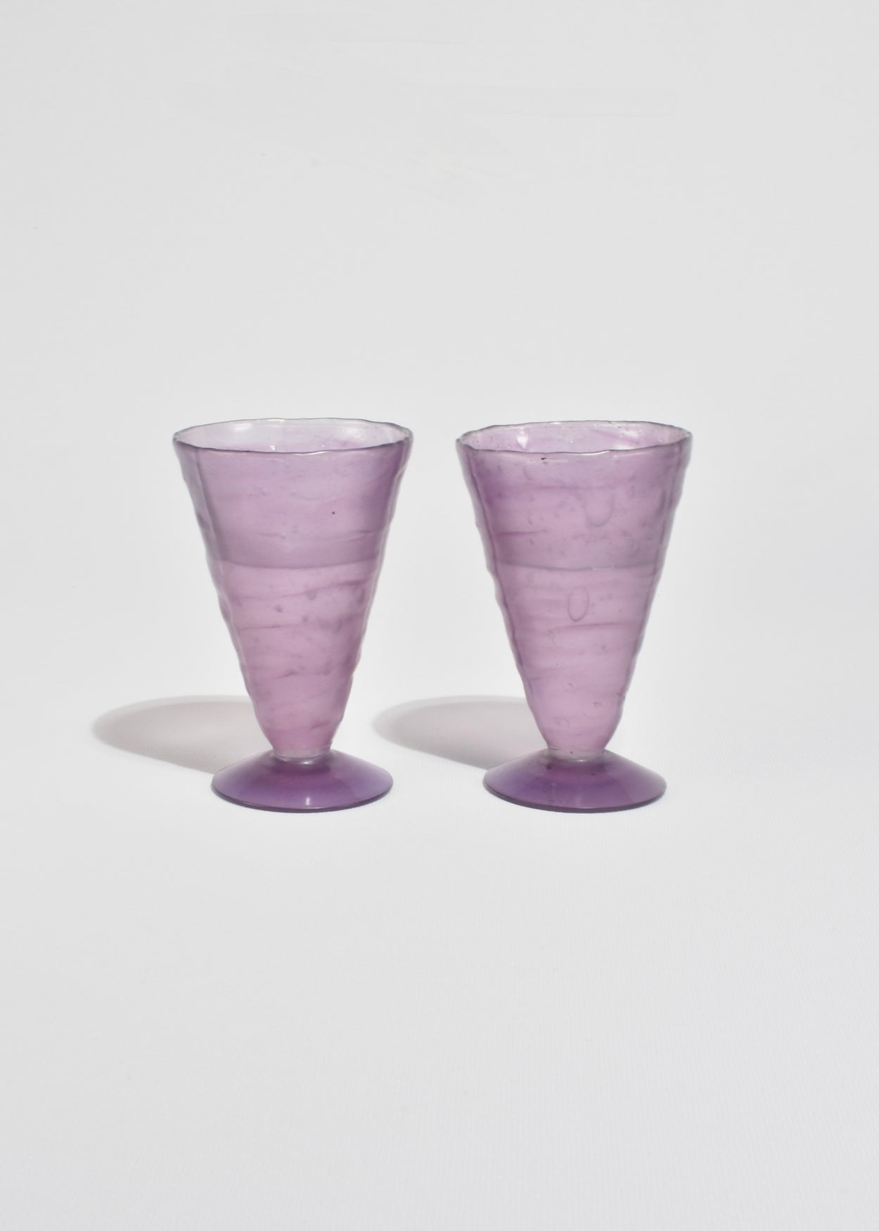 Lavender Stemmed Glass Set