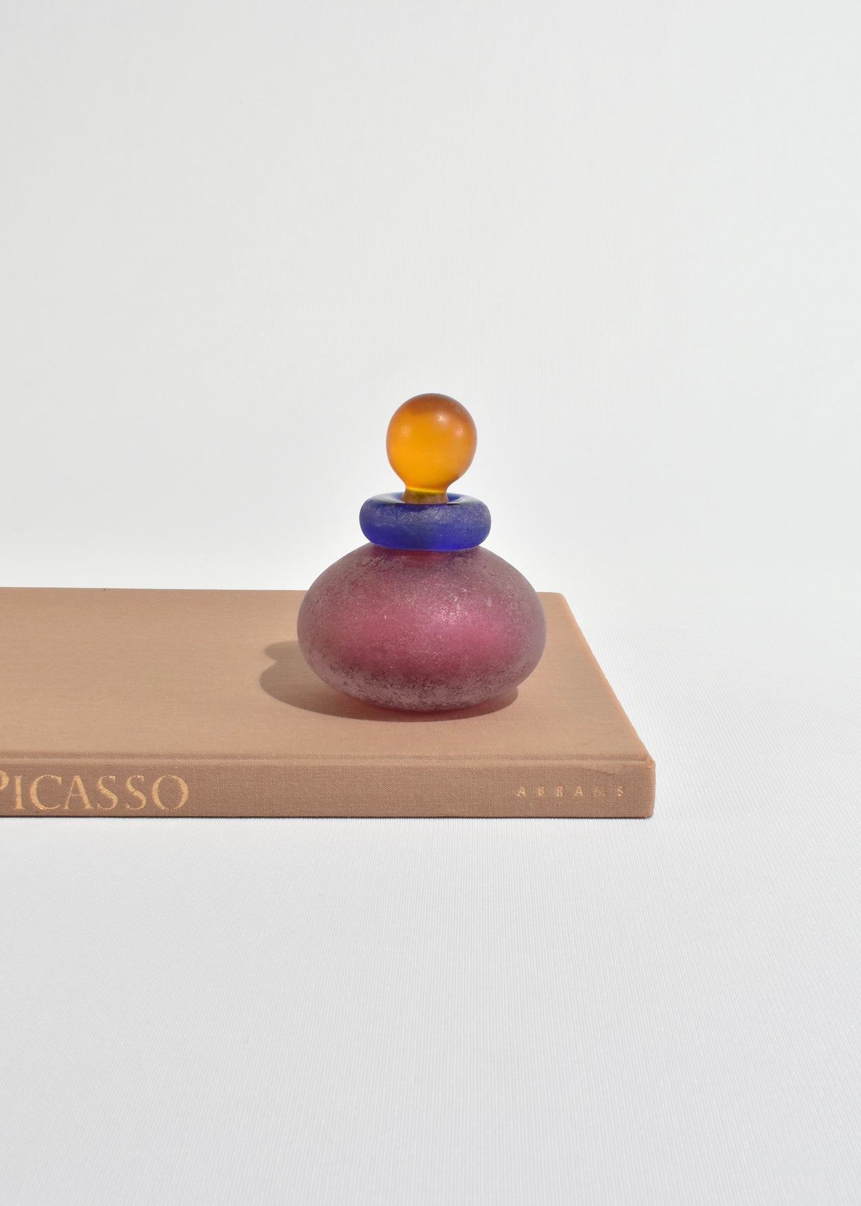 Italian Pink Glass Perfume Bottle