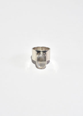 Silver Moonstone Ring