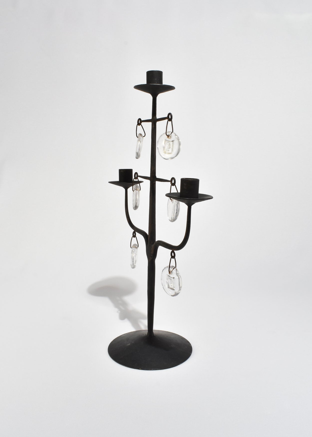 Iron and Glass Candelabra By Erik Höglund