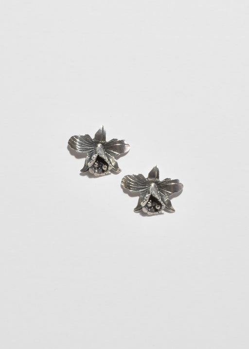 Sterling Orchid Earrings
