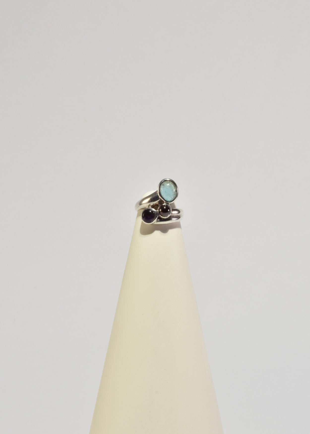 Topaz Amethyst Garnet Ring