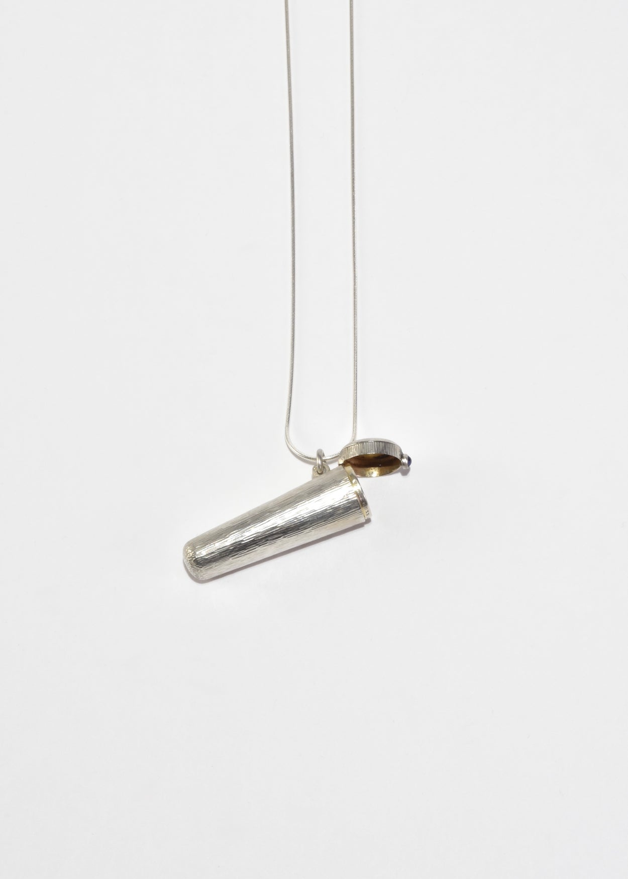 Textured Container Pendant Necklace