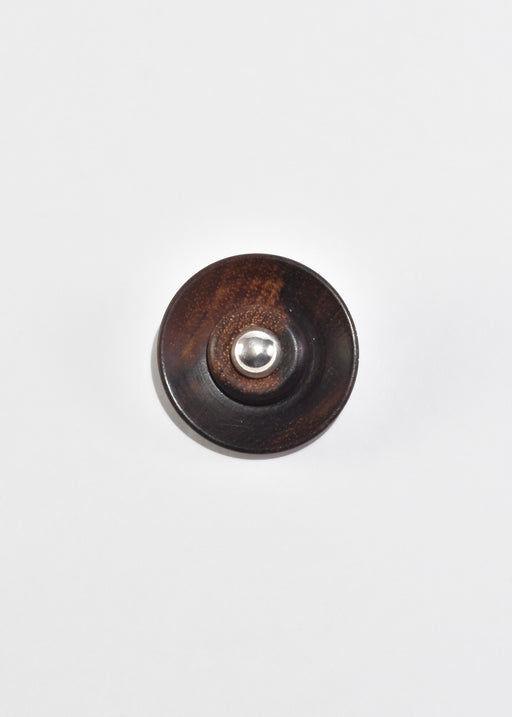 Modernist Wood Brooch