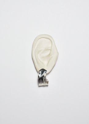 Organic Silver Hoop Earrings
