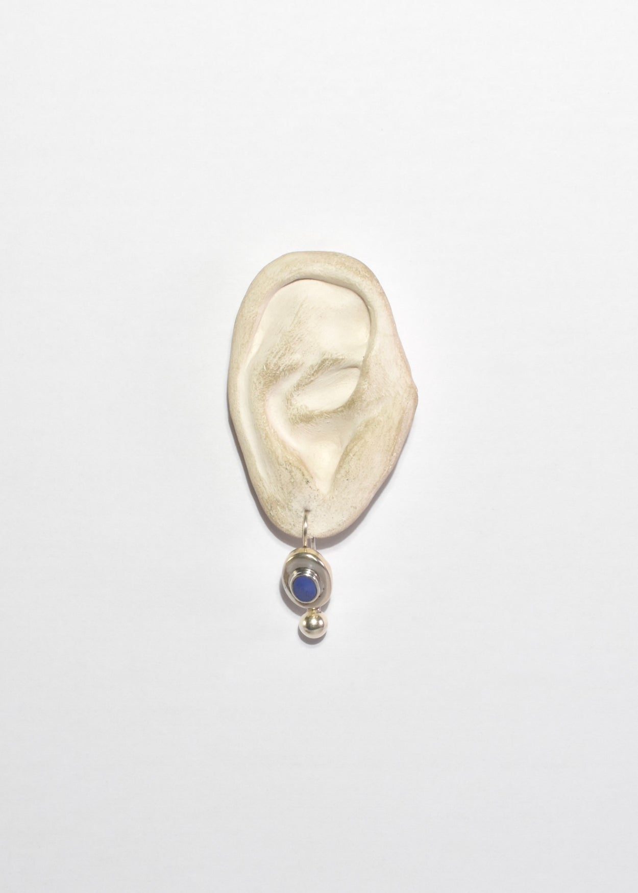 Blue Oval Drop Earrings