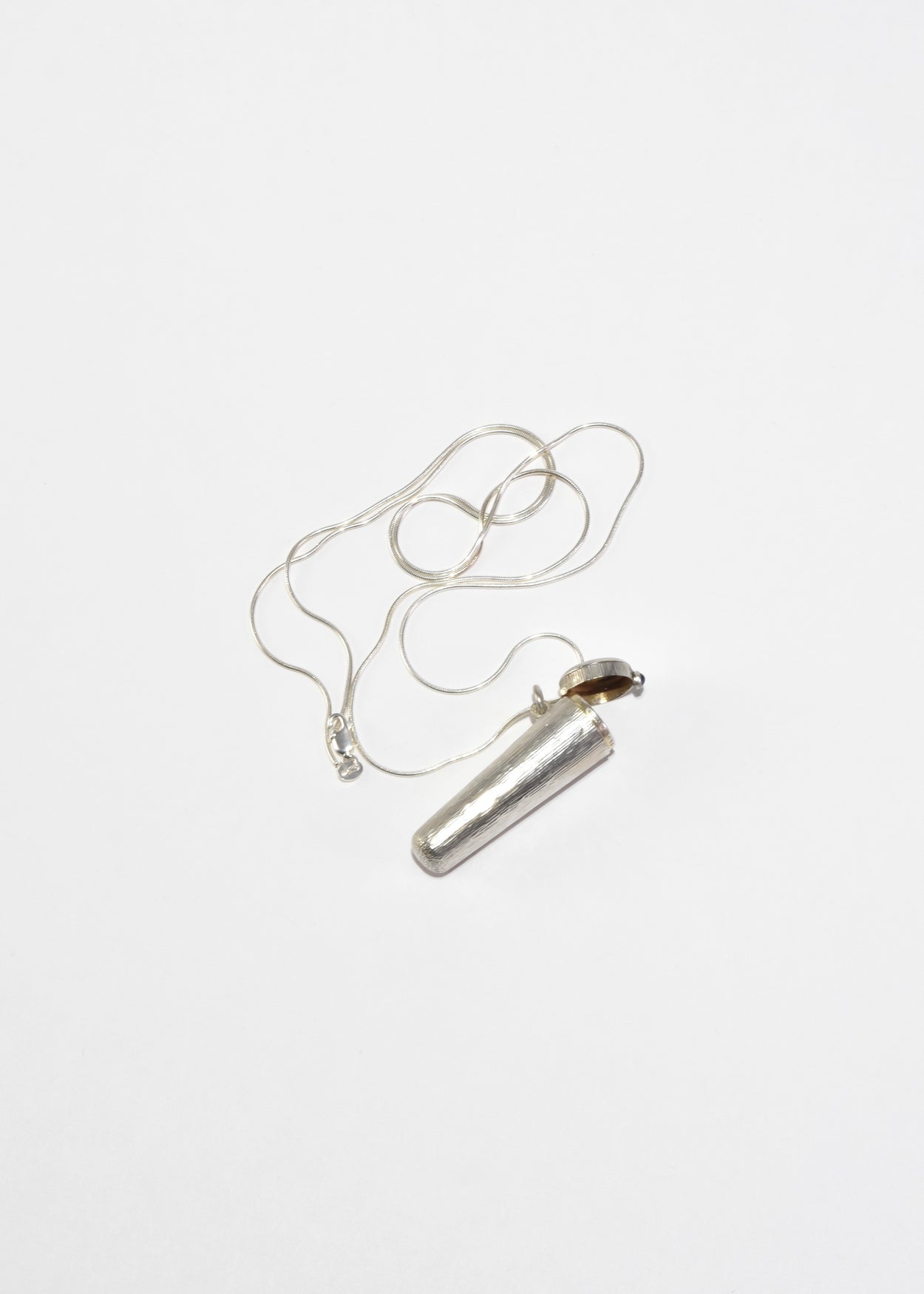 Textured Container Pendant Necklace