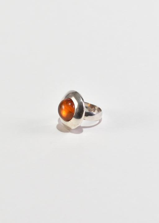 Amber Disc Ring