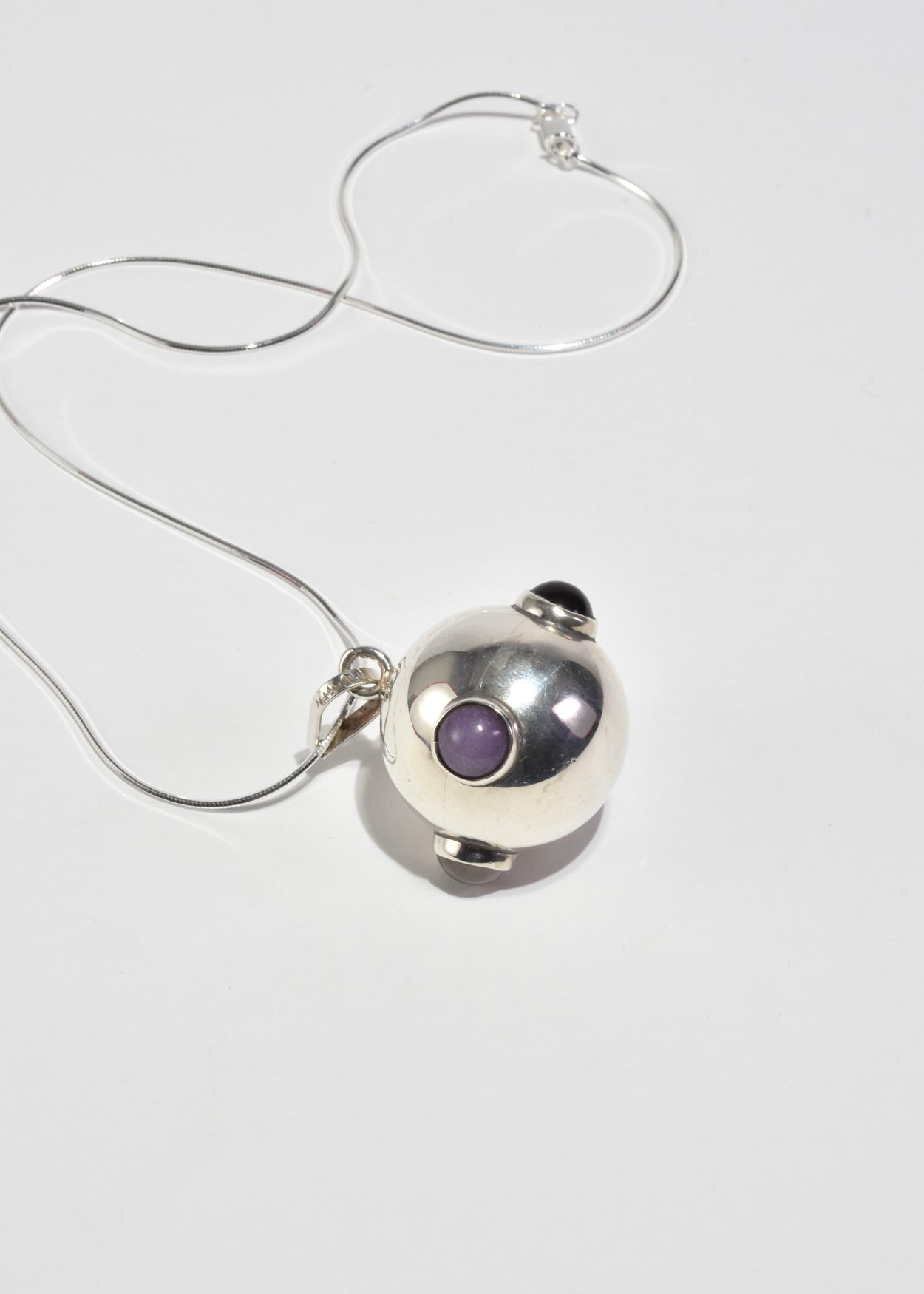 Sphere Stone Pendant Necklace