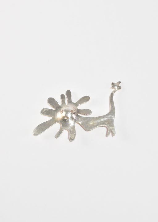 Abstract Lion Brooch