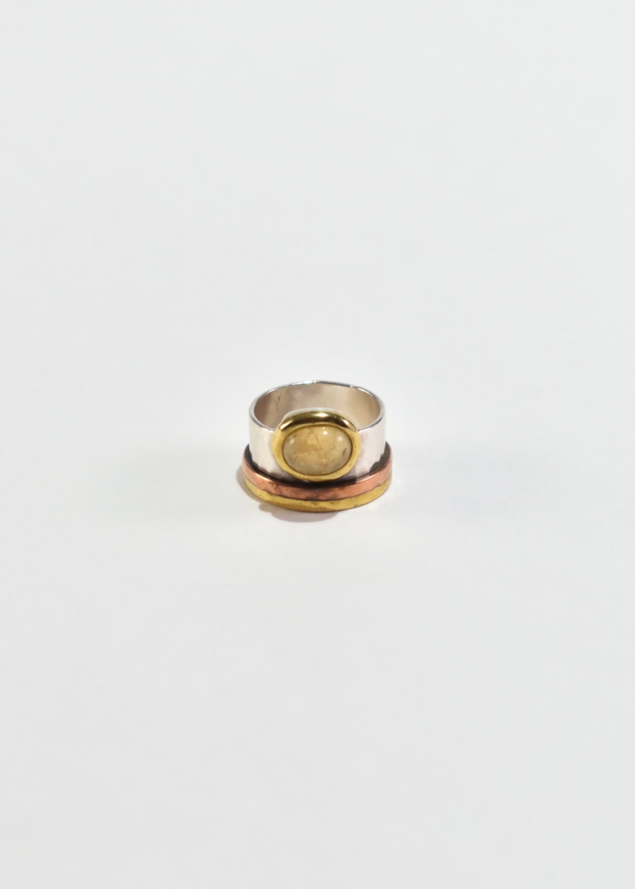 Hammered Quartz Ring