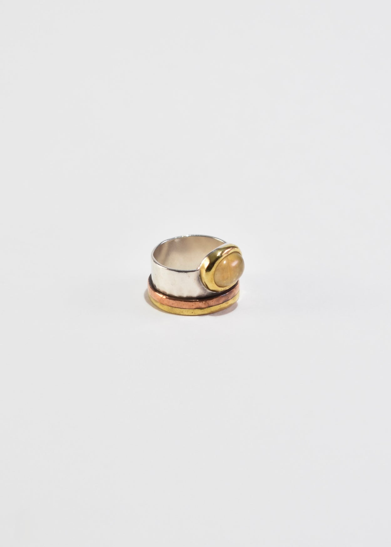 Hammered Quartz Ring