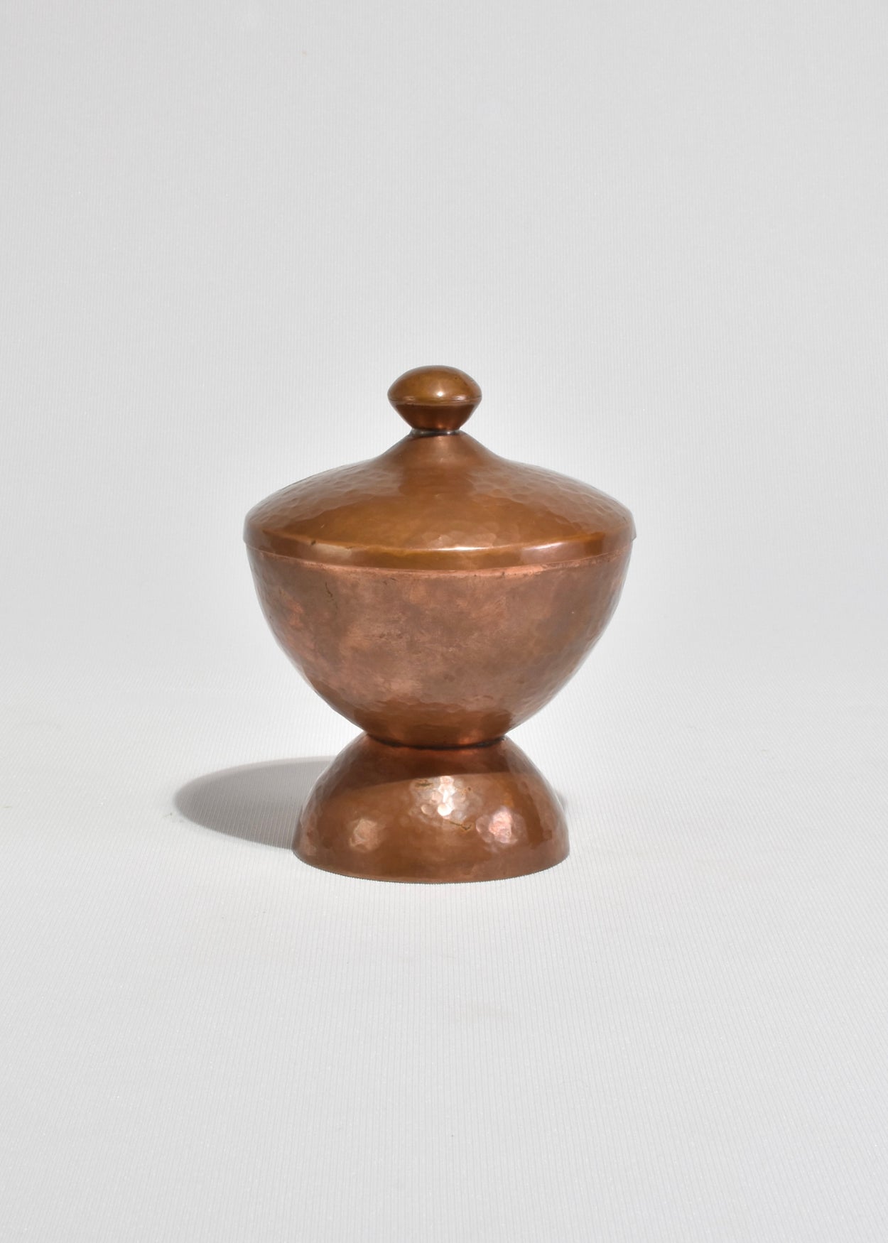 Hammered Copper Lidded Vessel