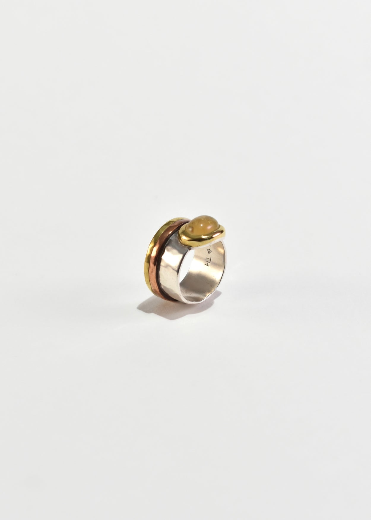 Hammered Quartz Ring