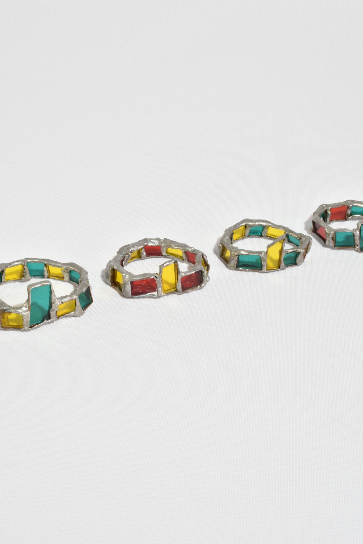 Handmade Glass Napkin Rings