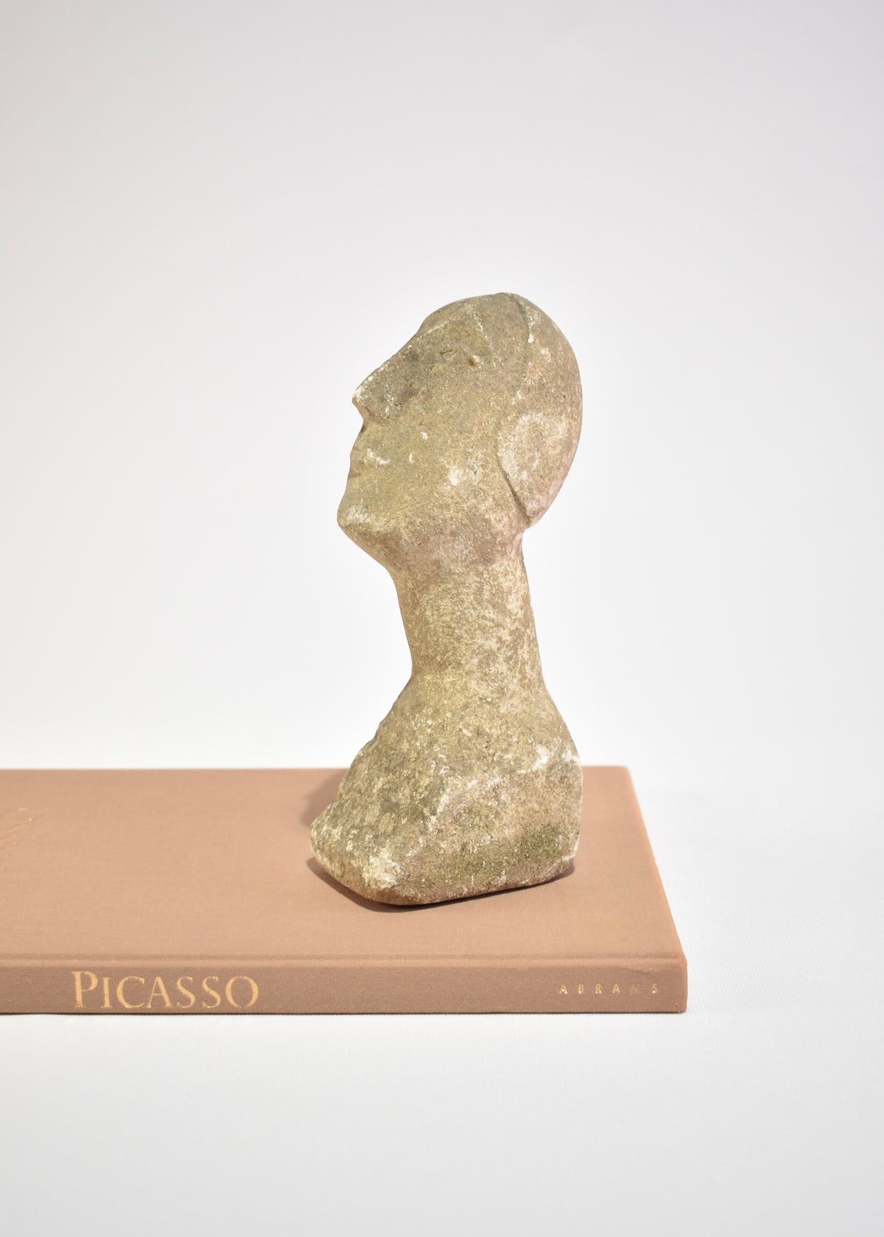 Brutalist Stone Bust Sculpture