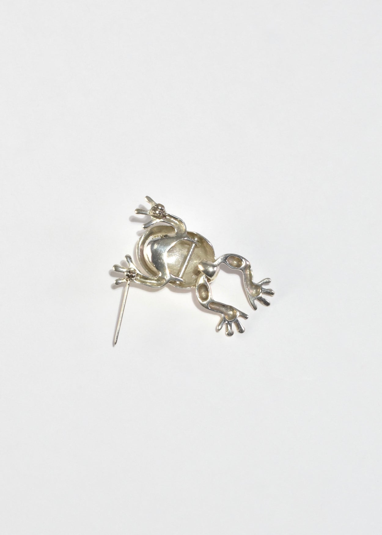 Kinetic Frog Brooch