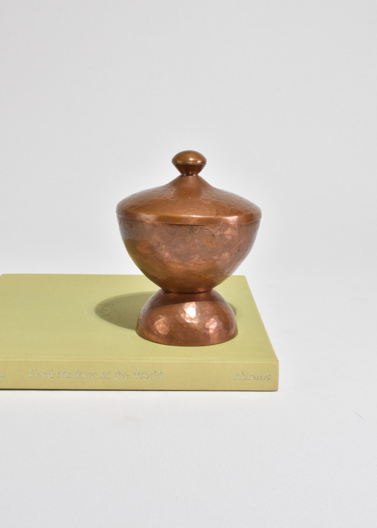 Hammered Copper Lidded Vessel