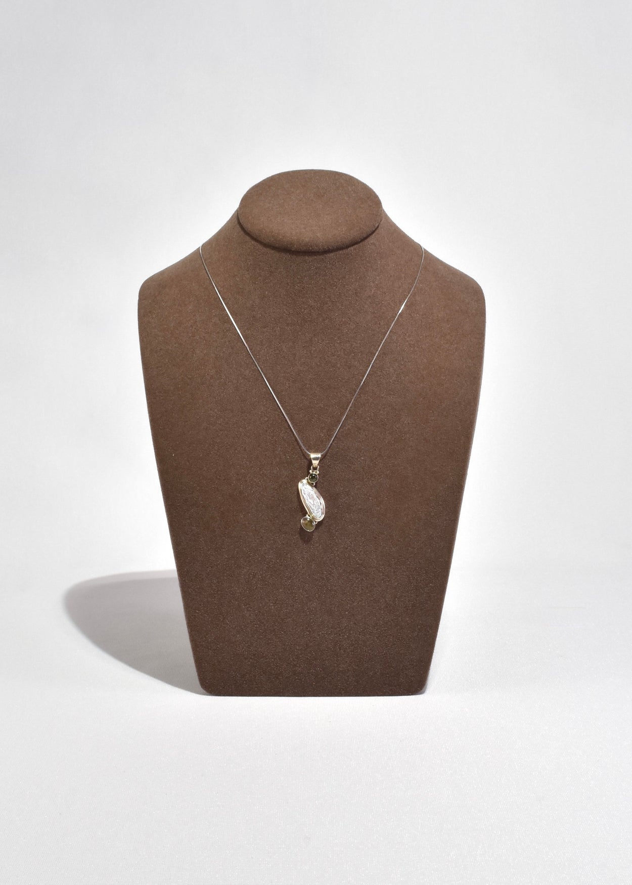 Tourmaline Pearl Pendant Necklace