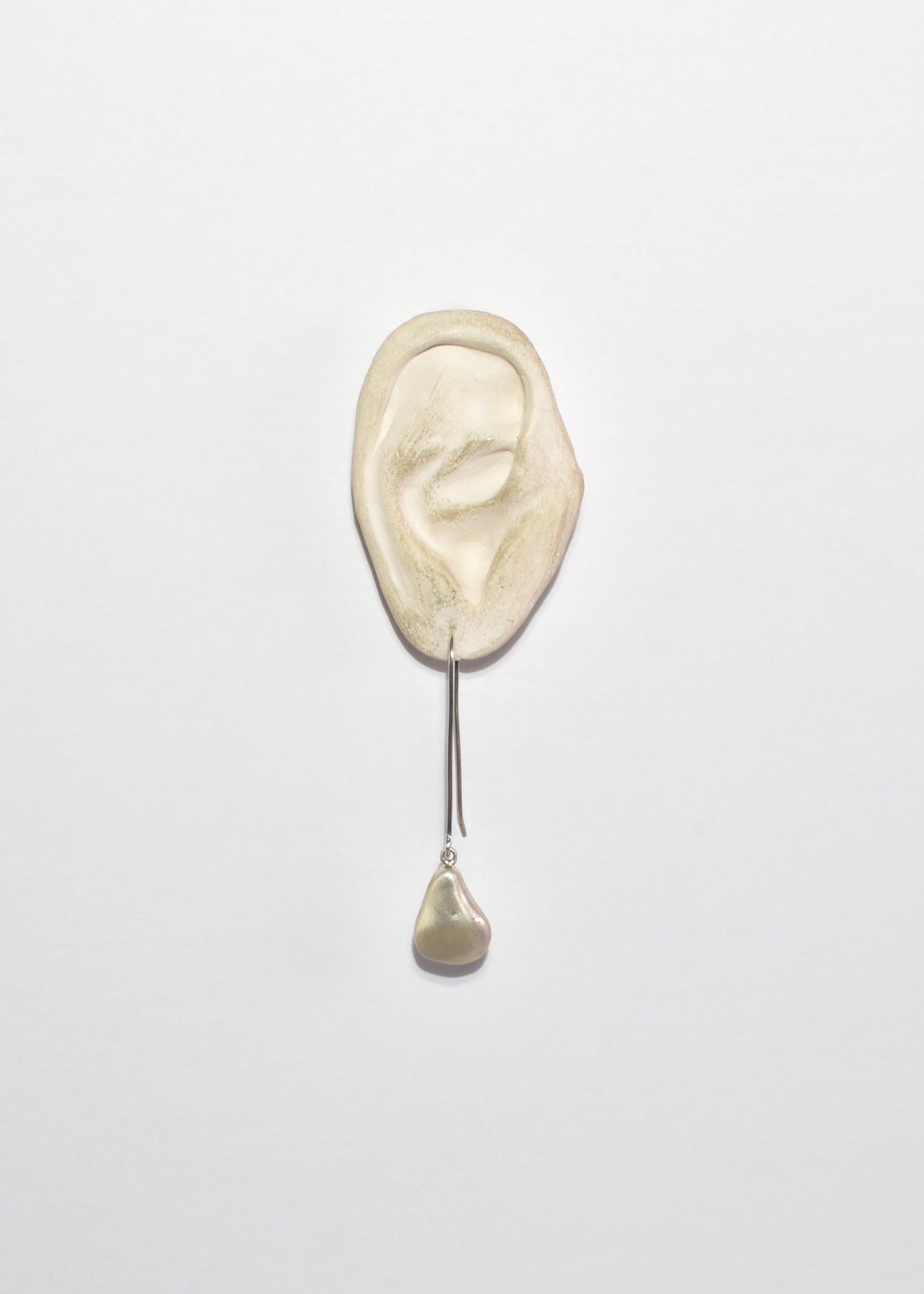 Organic Sterling Teardrop Earrings Sample