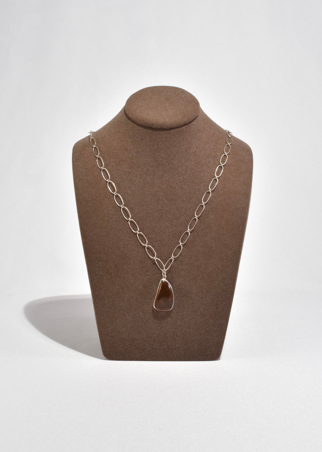 Organic Amber Pendant Necklace