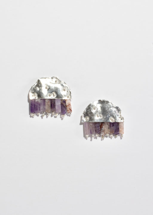 Amethyst Tassel Earrings