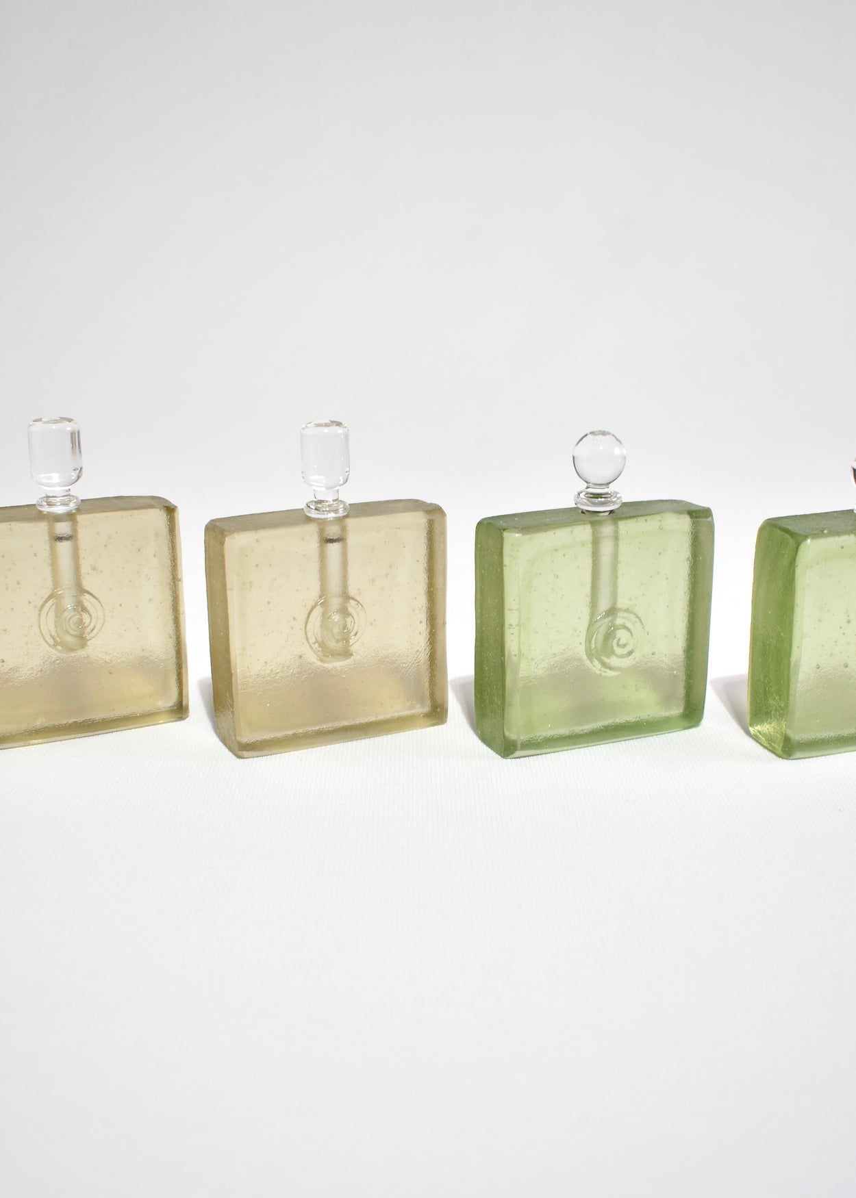 Topaz Spiral Glass Perfume Bottle