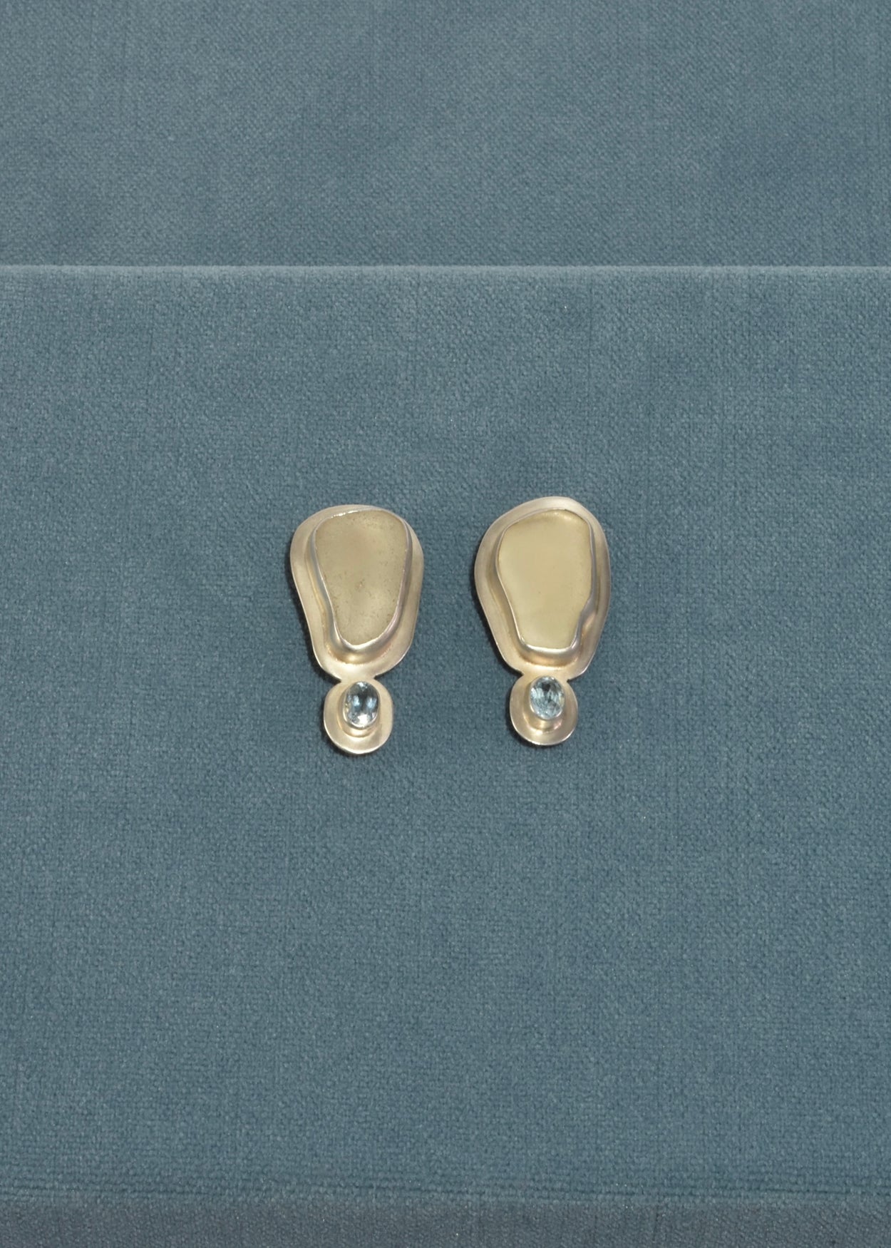 Sea Glass Topaz Earrings