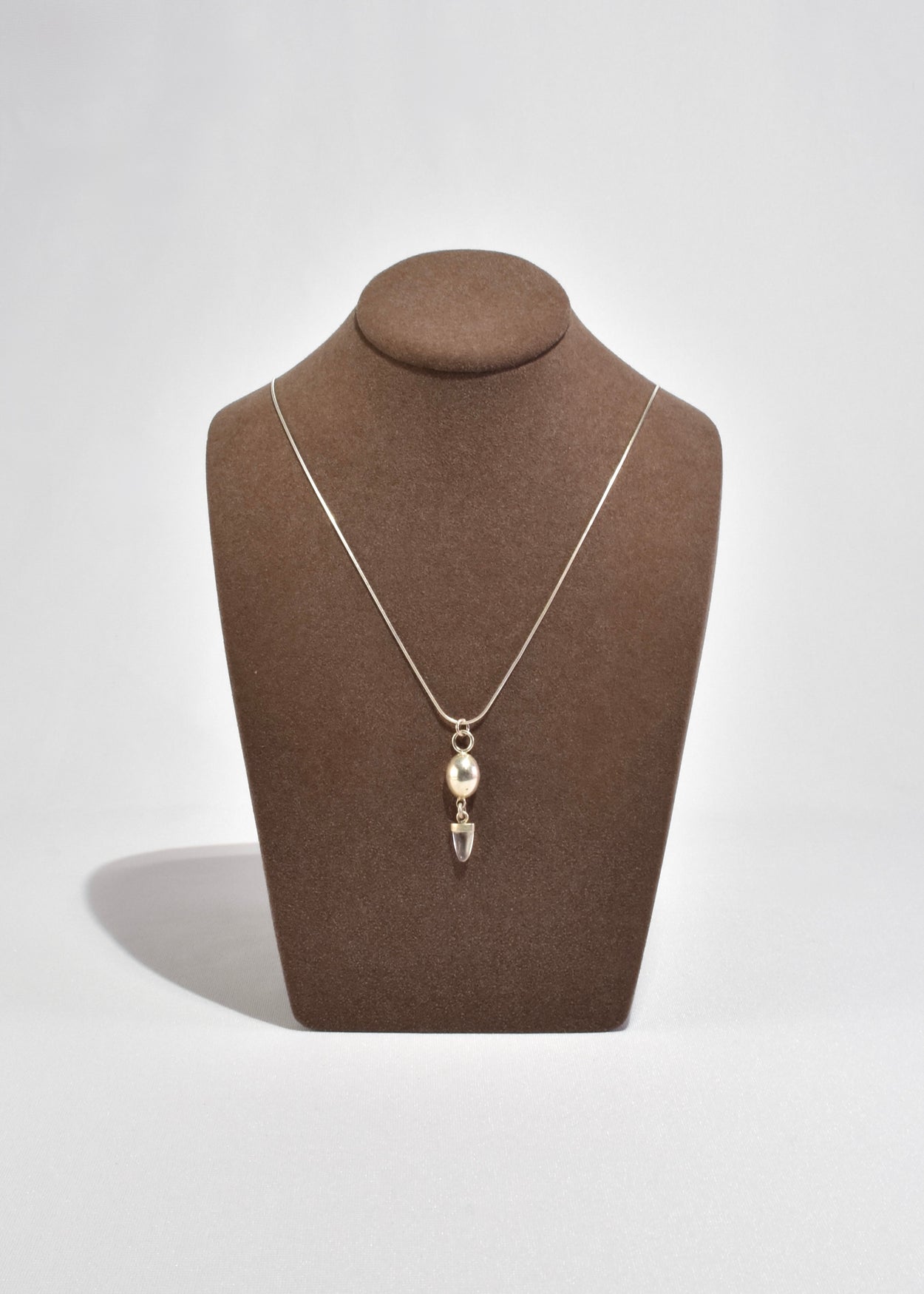 Modernist Glass Pendant Necklace