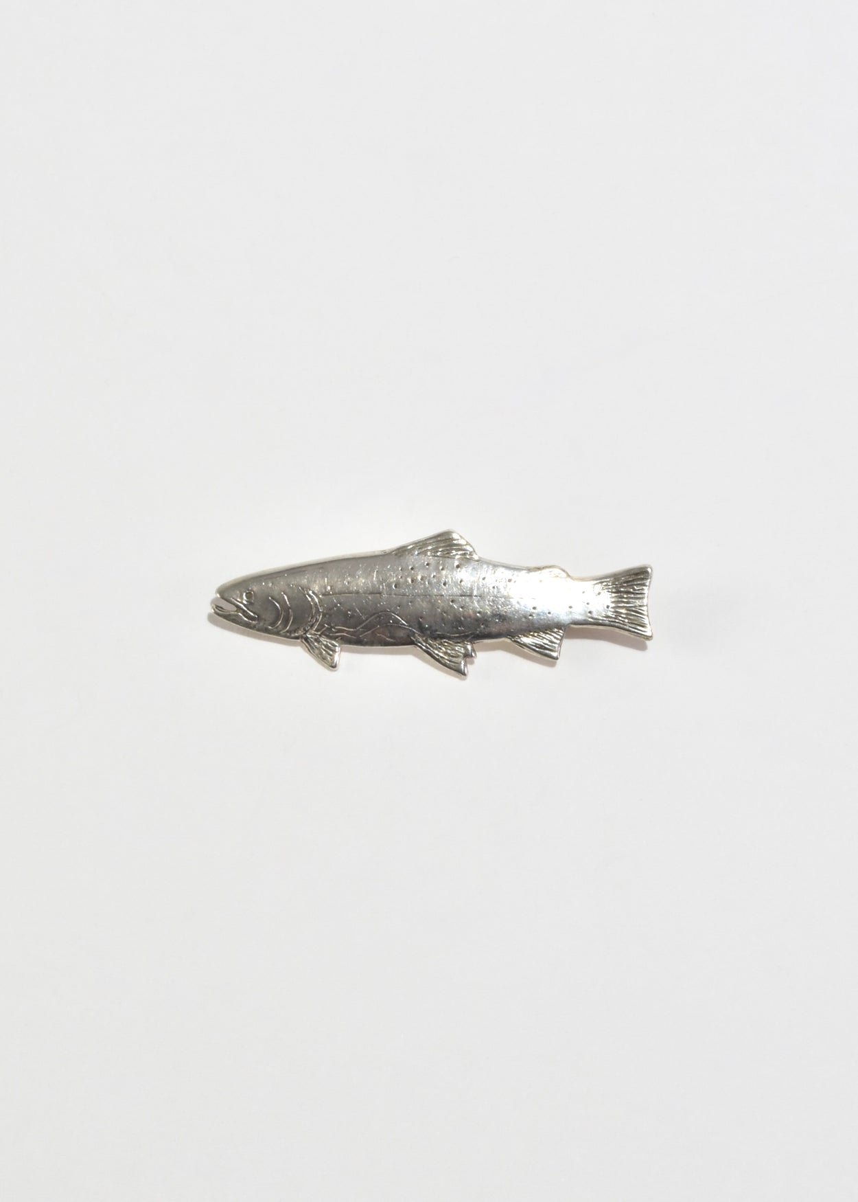 Sterling Trout Brooch