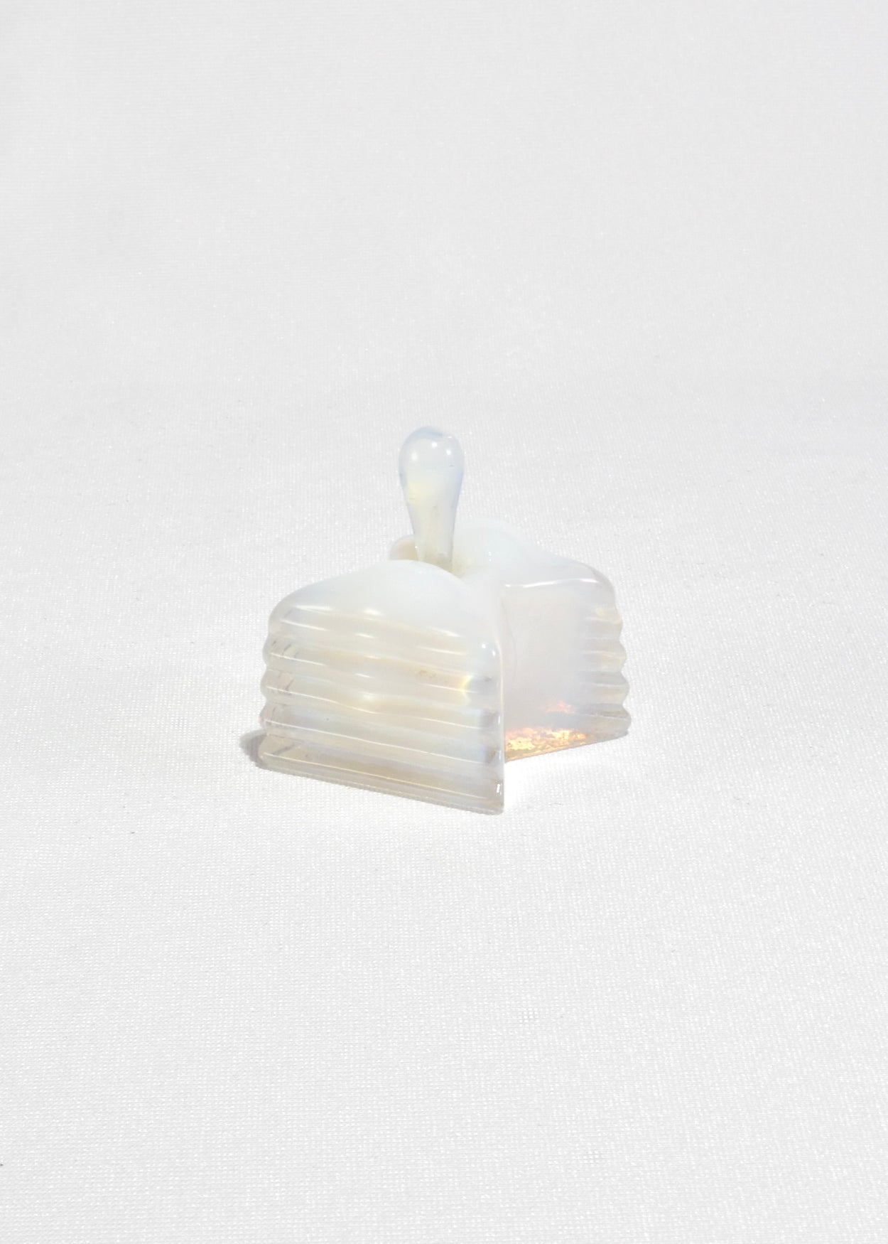 Ribbed Opalescent Glass Perfume Bottle