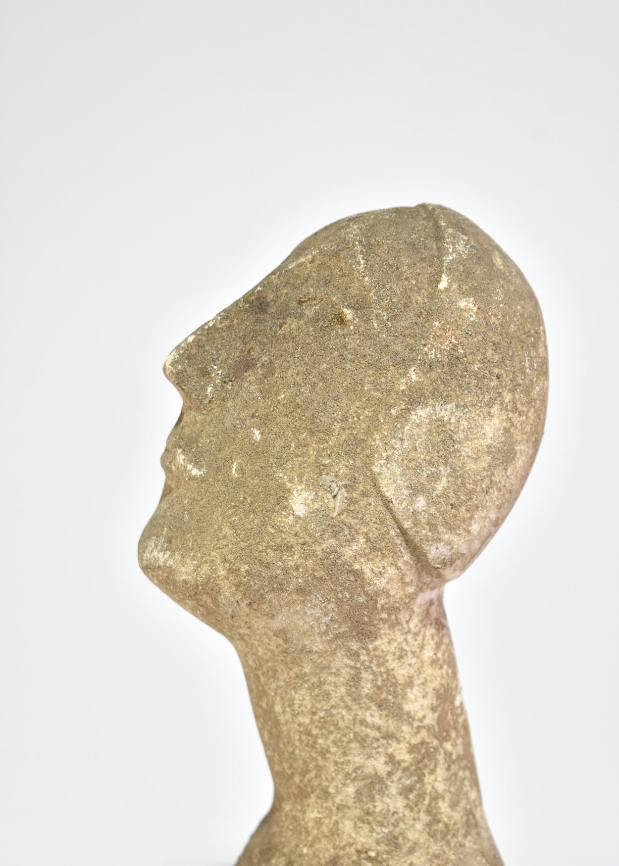 Brutalist Stone Bust Sculpture