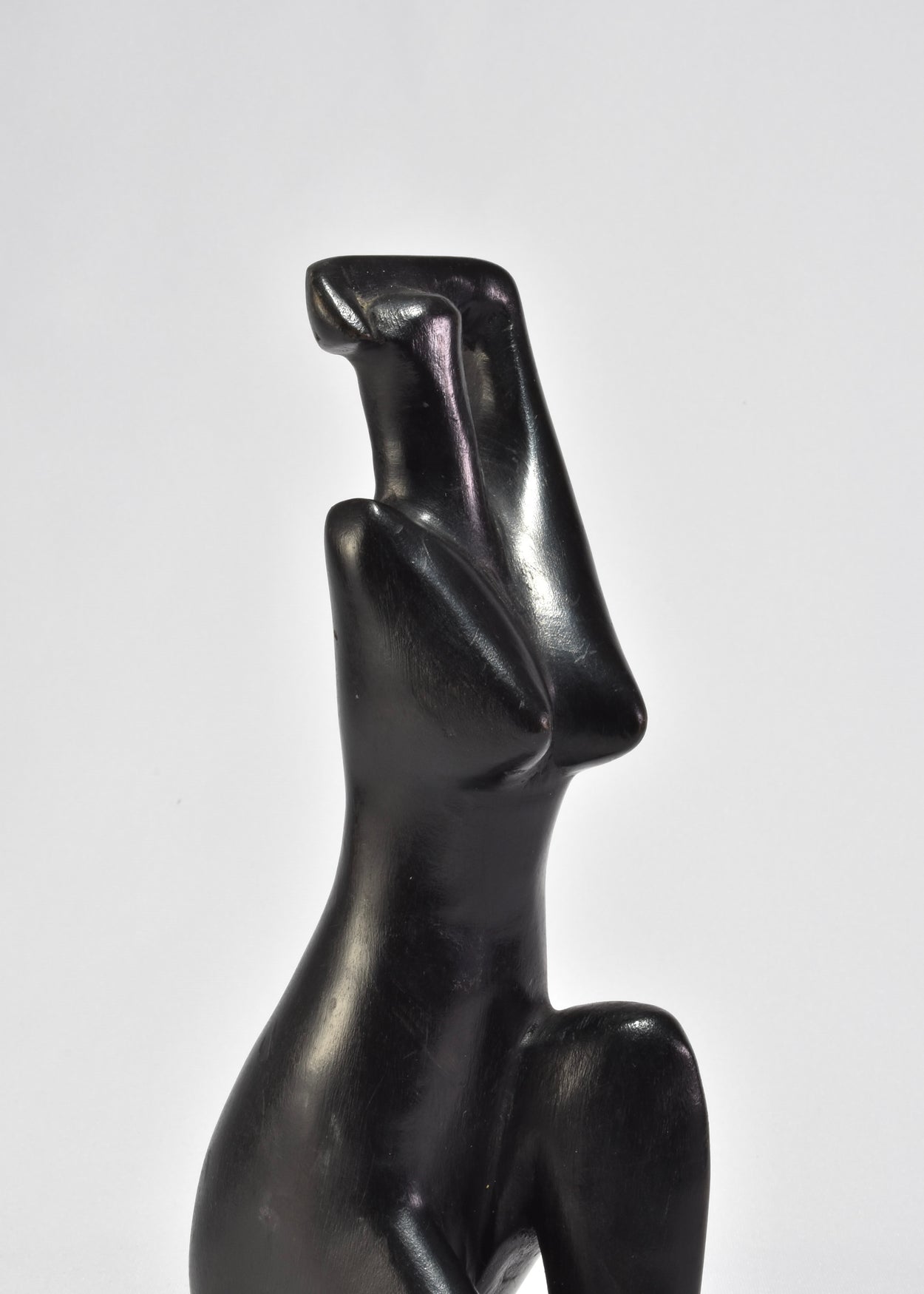 Abstract Carved Wood Figure Sculpture