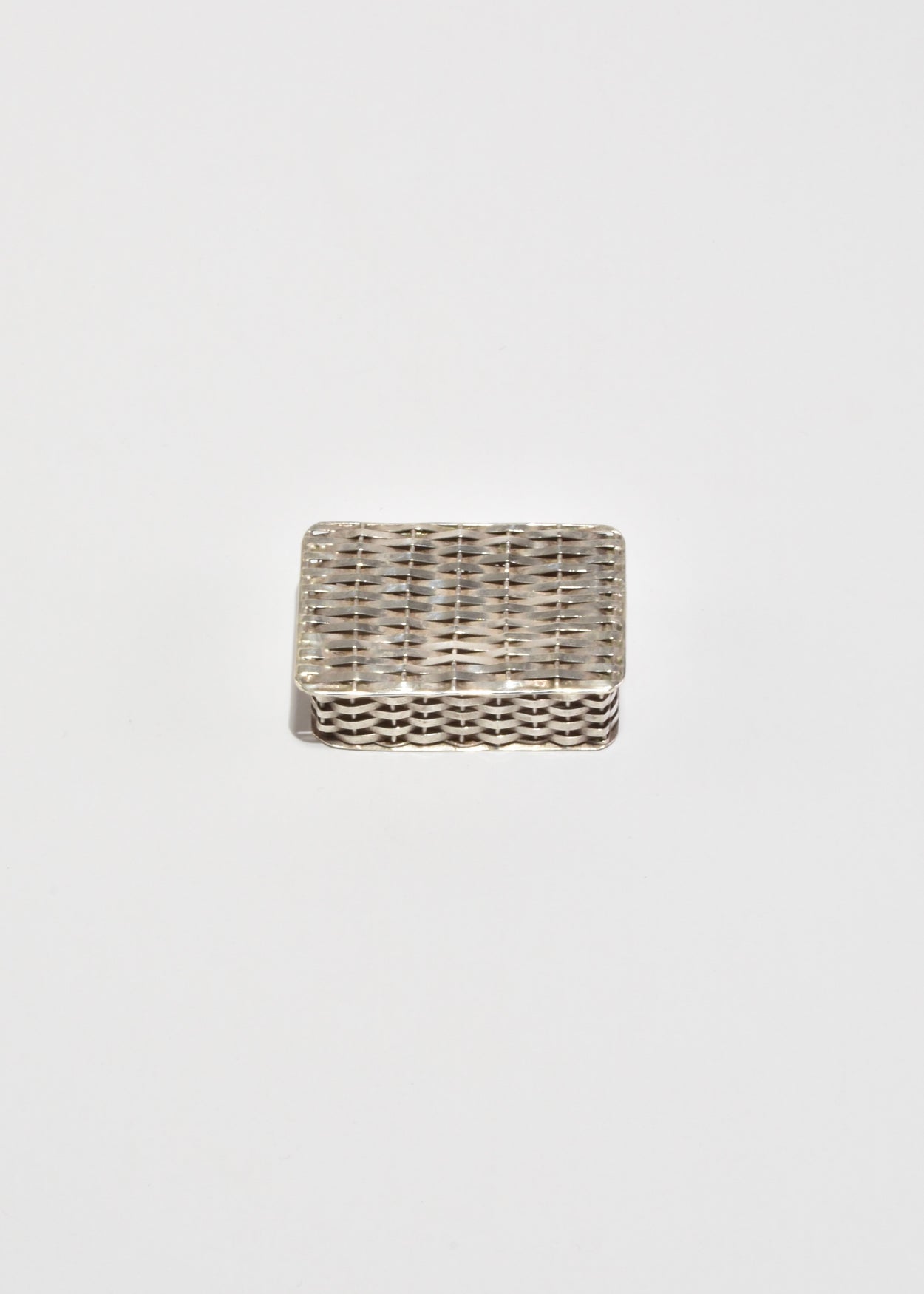 Woven Sterling Pill Box