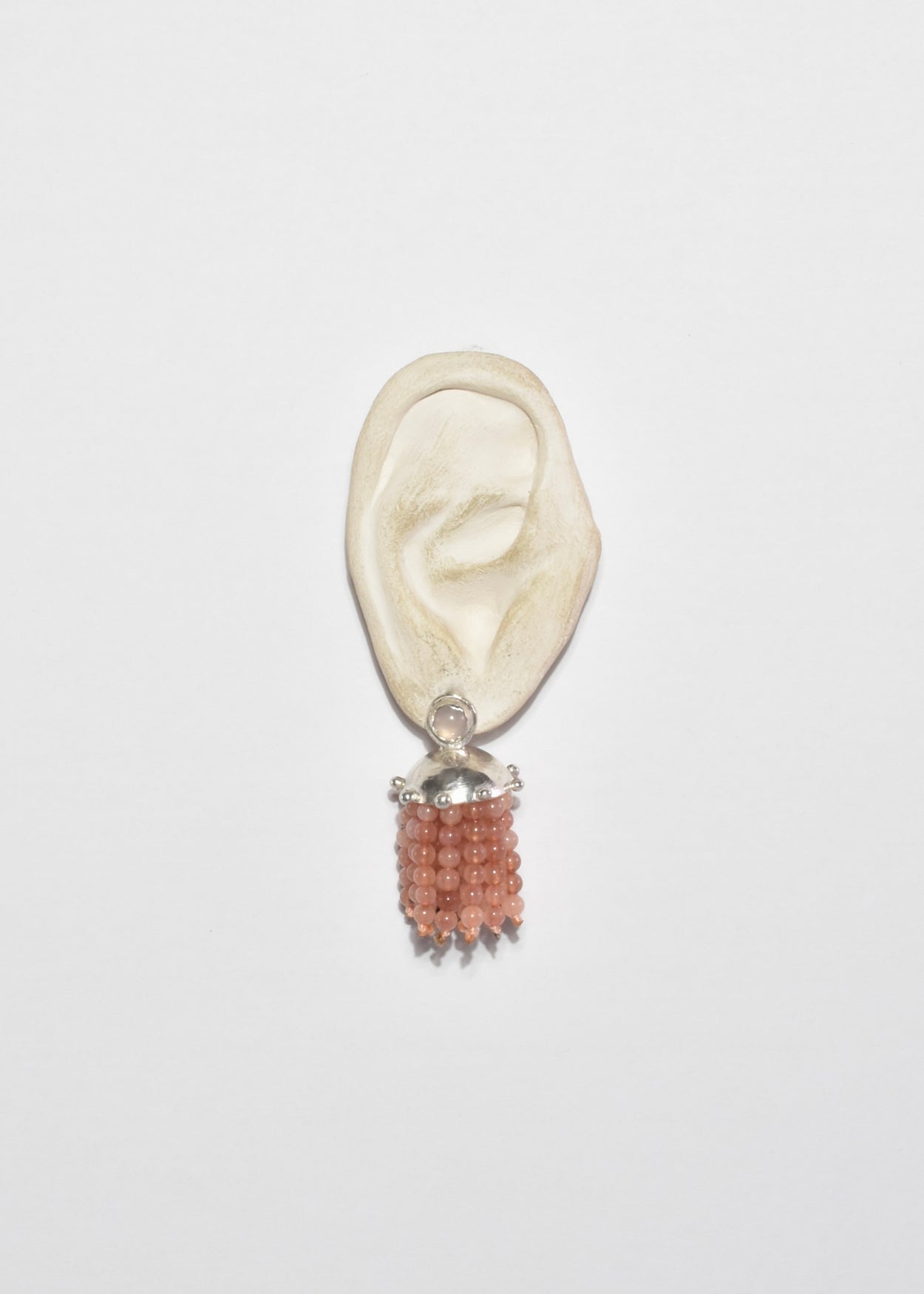 Agate and Rose Quartz Fringe Cupola Earrings
